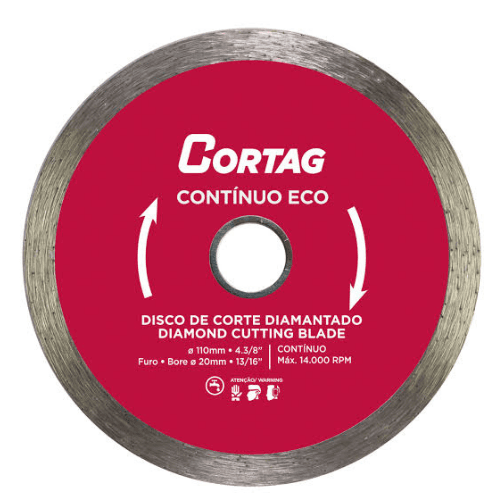 DISCO DIAMANTADO 110MM CONTINUO ECO CORTAG